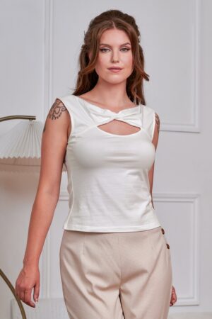 Vicky Oberteil in Wollweiß