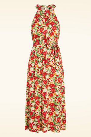 Virna Punch Midikleid in Feuerrot