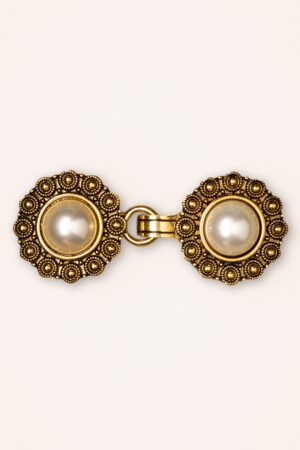 Westenclips in Gold und Perle