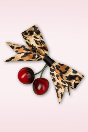 Wild Cherry Haarspange in Leopard