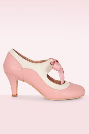 April Jean Pumps in Rosa und Creme