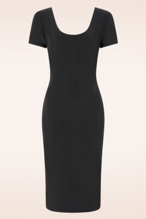 Exklusiv bei Topvintage ~ Margot Midnight Bleistiftkleid in Schwarz