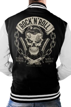 GASOLINE BANDIT® Collegejacke für Rockabilly Rock'n Roll Fans: Rebel Rules