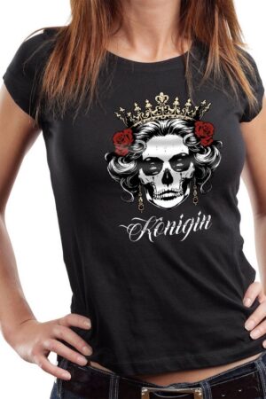 GASOLINE BANDIT® T-Shirt Damen Lady Biker Shirt: Königin