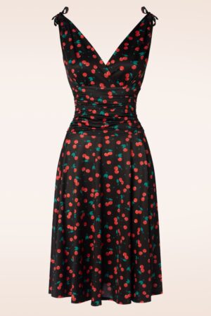 Griechisches Kirschkleid in Schwarz