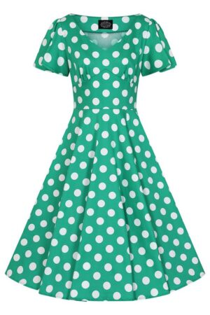 Hearts & Roses London A-Linien-Kleid Nina Polka Dot Swing Dress Rockabella Vintage Retro