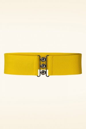 Lauren Vintage Stretch Gürtel in Gelb
