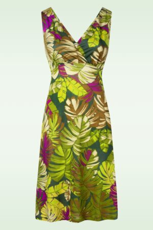 Leafy Delight Kleid mehrfarbig