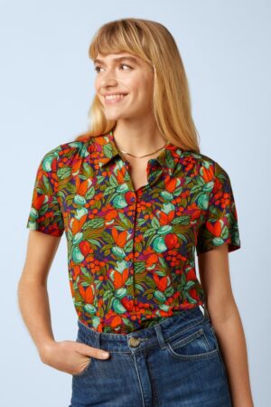 Maisie Puerto Bluse in kräftigem Blau