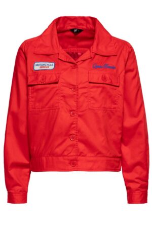 QueenKerosin Collegejacke Faster Then The Wind (1-St) mit Rückenpatch