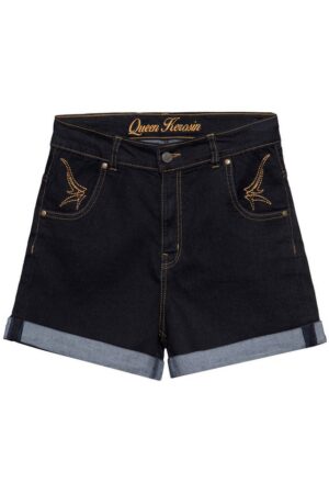 QueenKerosin Jeansshorts High Waist
