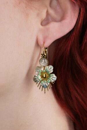 Raio Flower Ohrringe in Gold und Mint