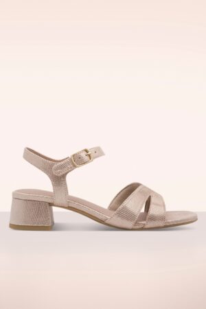 Sara Softline Vegane Sandalen in Beige-Metallic