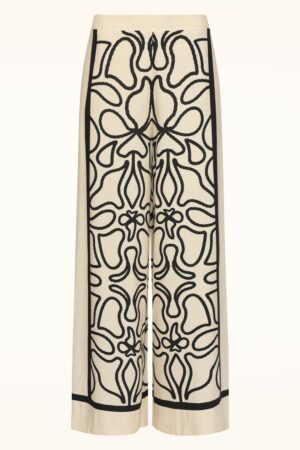 Avery Graphic Weite Hose in Sand und Schwarz