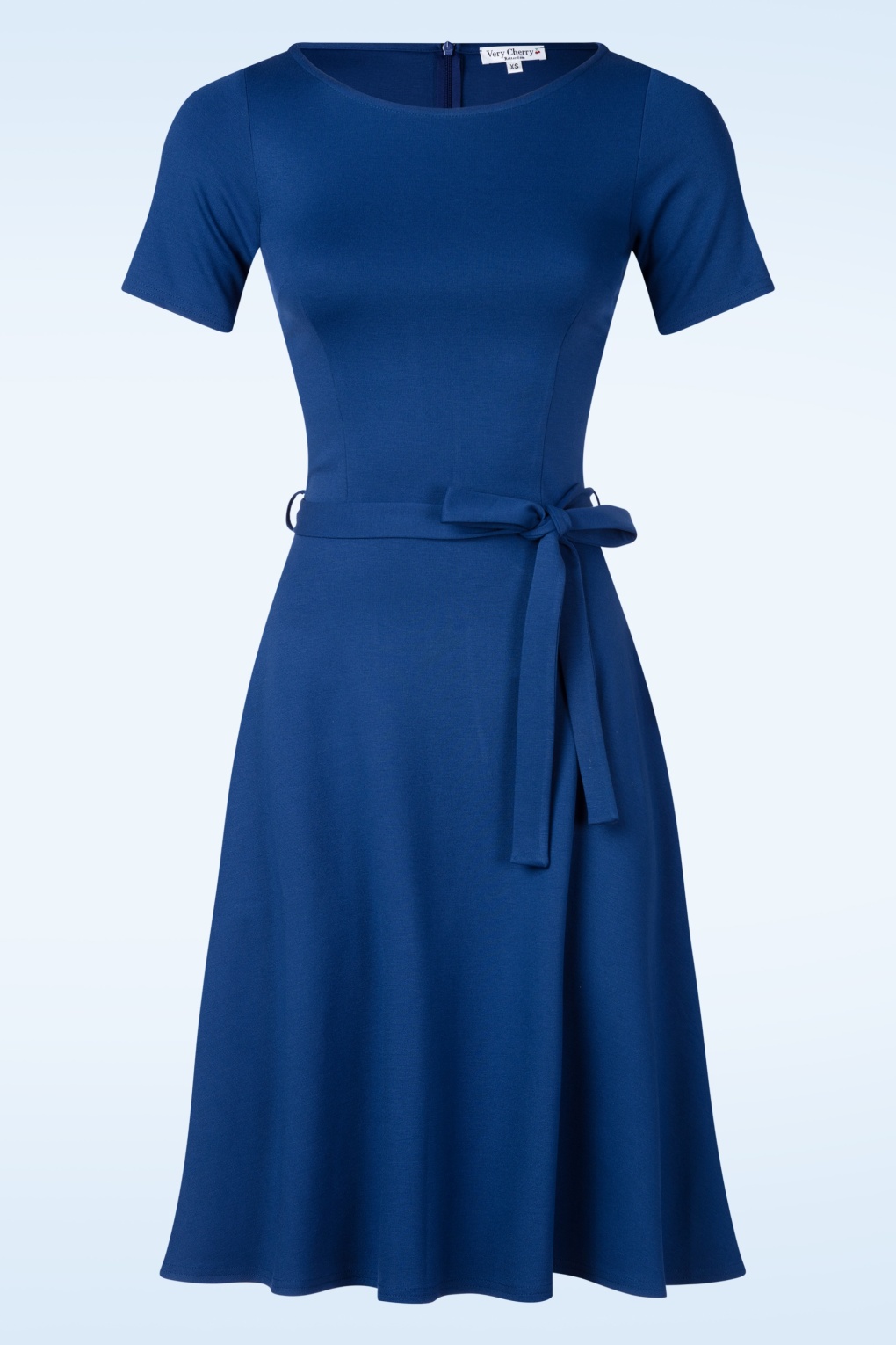 Ballerina Kurzarmkleid in Königsblau