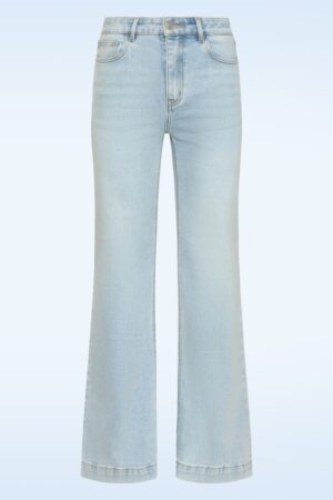 Belle Gerade geschnittene Jeans in Hellblau