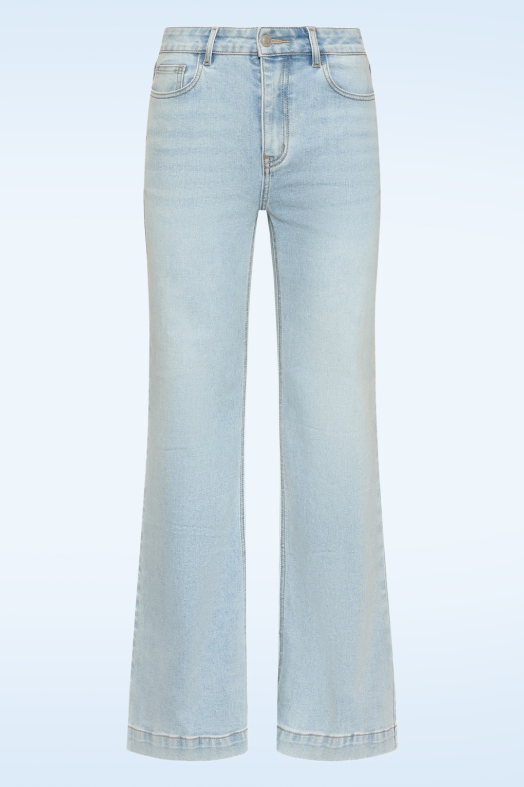 Belle Gerade geschnittene Jeans in Hellblau