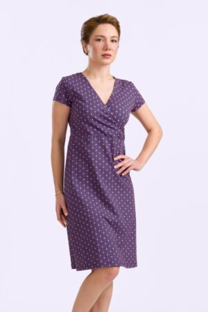 Chrissy Cross Kleid in Funky Squares