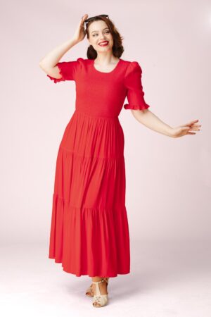 Exklusiv bei Topvintage ~ Emily Maxikleid in Rot