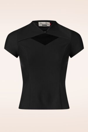 Exklusiv bei Topvintage ~ Lena Oberteil in Schwarz