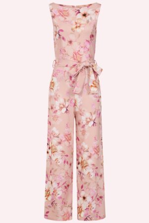 Exklusiv bei Topvintage ~ Rosalie Floral Jumpsuit in Puderrosa