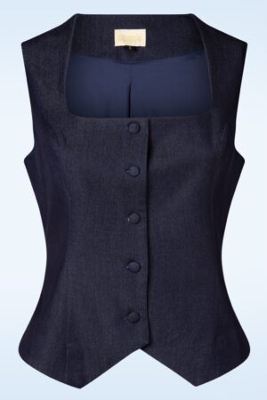 Exklusiv bei Topvintage ~ Sylvie Weste in Marineblau