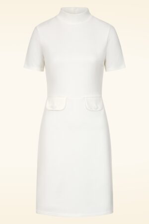 Exklusiv bei Topvintage ~ Tessa A-Linien-Kleid in Elfenbein