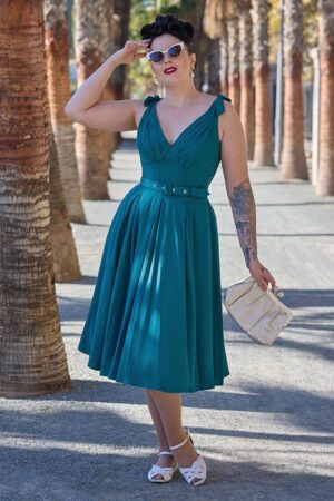 Marissa Kat Swingkleid in Petrol