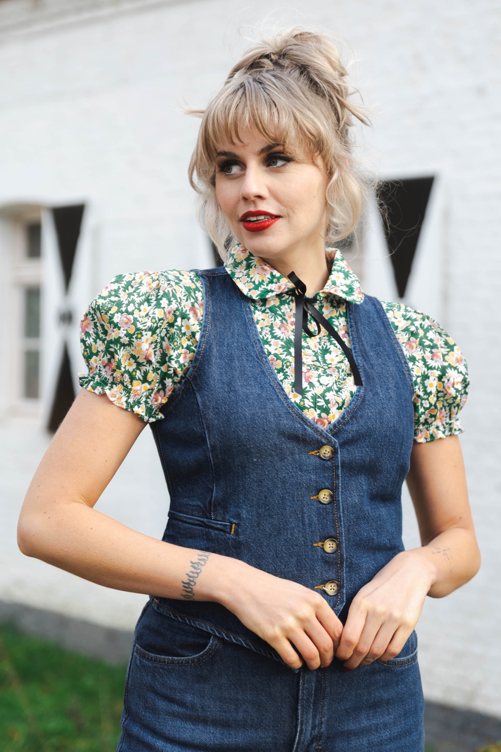Playa Denim-Weste in Blau
