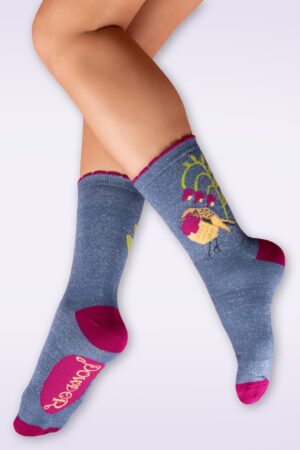 Robin Red Breast Socken in Lila