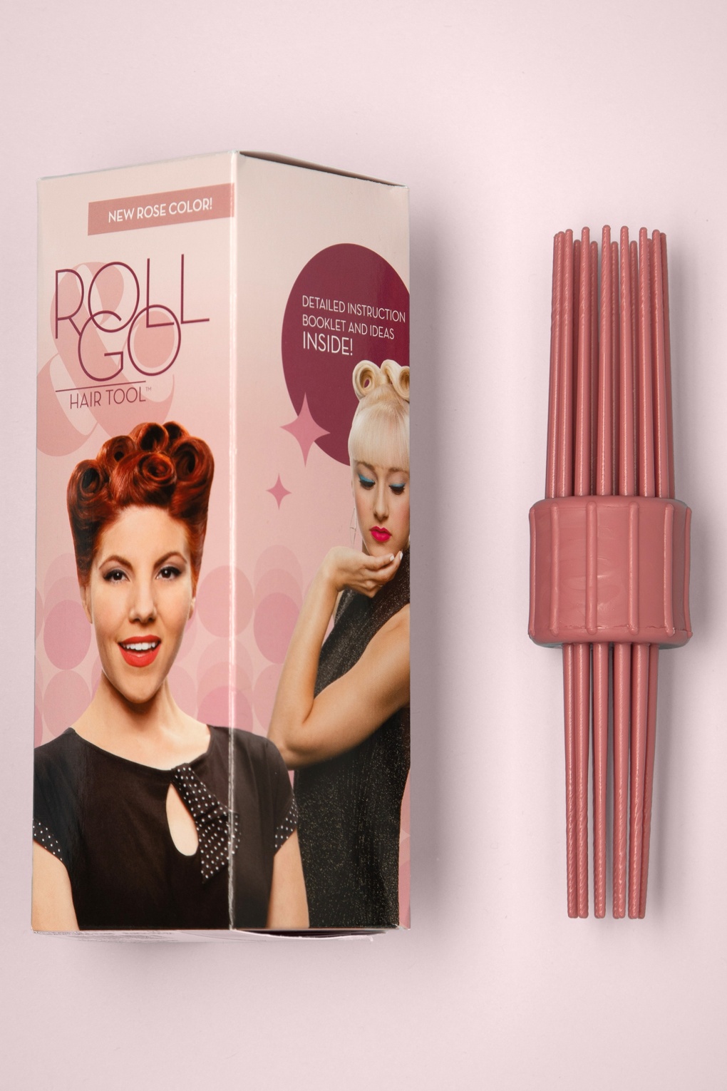Vintage Hairstyling: RollGo Pin Curl Hair Tool Set in Rose