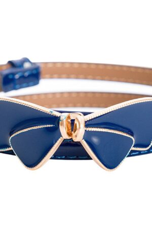 Banned Taillengürtel Vintage Lana Blau Retro Lack Gürtel