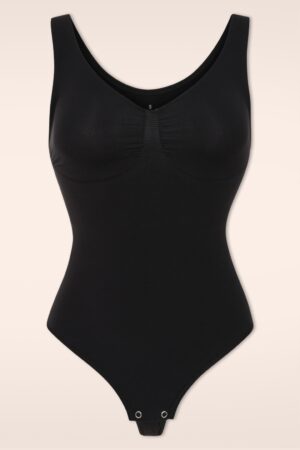Topvintage-Exklusiv ~ Hourglass Define Figurformender String-Body in Schwarz