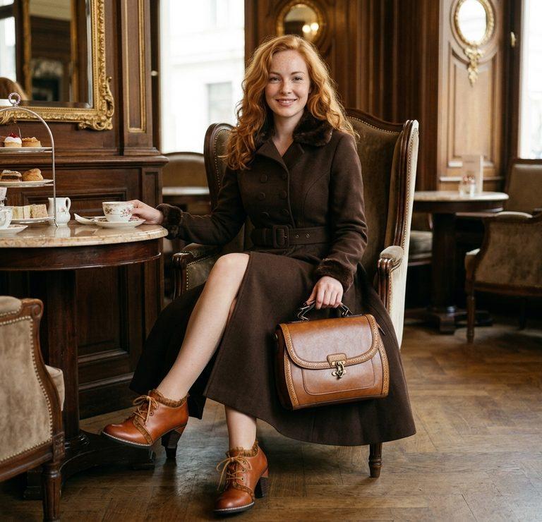 Mondäner Salon-Zauber: Die Rückkehr der Fifties-Silhouette in edlem Mokka